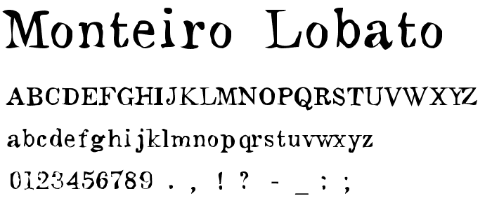 Monteiro Lobato font